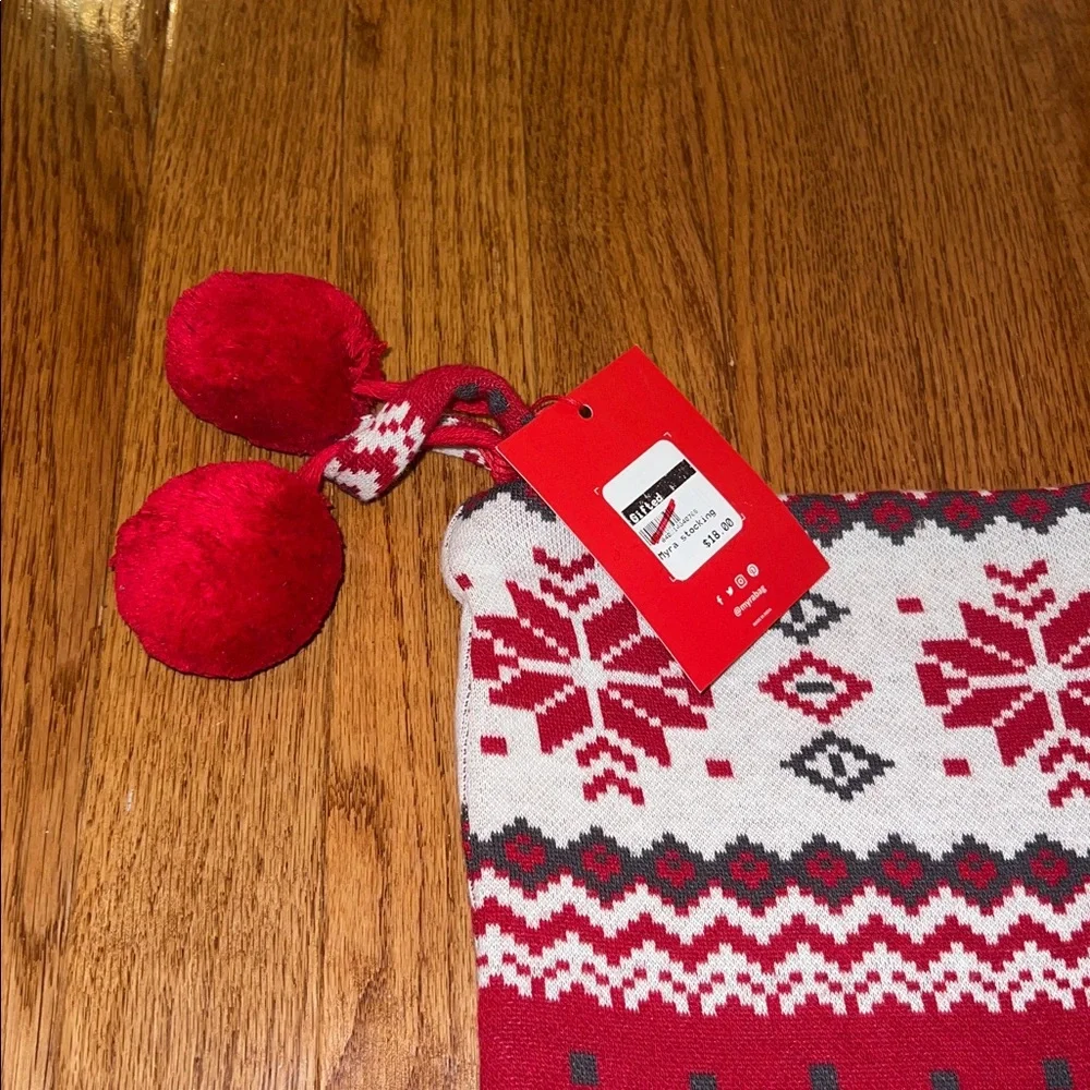 NWT Set of 2 Myra Bag Nordic Red & White Christmas Stockings